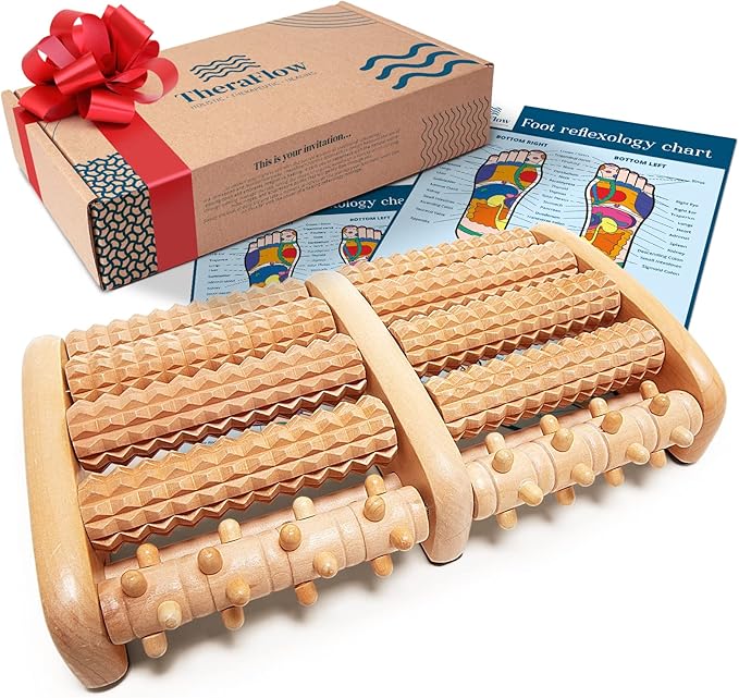 Wooden Roller Foot Massager