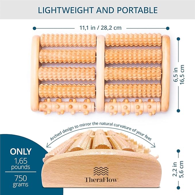 Wooden Roller Foot Massager